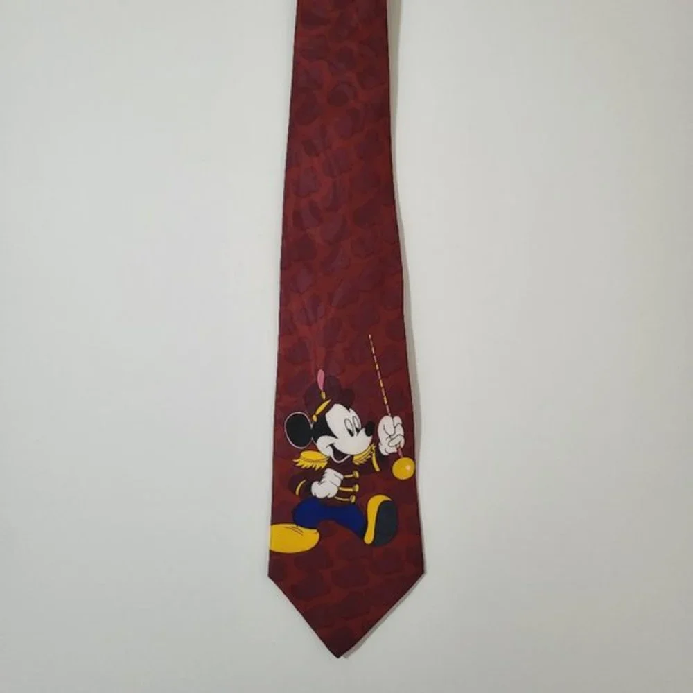 Vintage Disney Mickey‎ Mouse Balancine INC Men's Red Neck Tie Marching Band